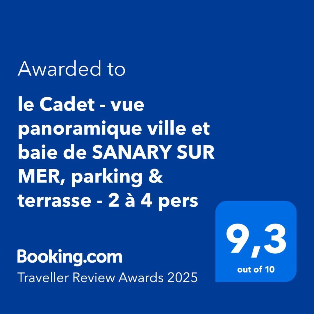 Le Cadet - Vue Panoramique Ville Et Baie De Sanary Sur Mer, Parking & Terrasse - 2 A 4 Pers Kültér fotó